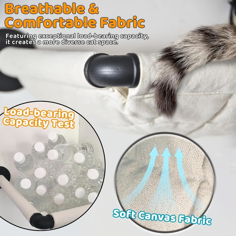 XIFOWE Wall Corner Cat Hammock Wall Mounted, 14.96 x 14.96 inch Wall Mounted Shelves Cat Beds for Sleeping, Playing, Climbing & Resting Wall Furniture Designed Specifically for Corners - Image 3